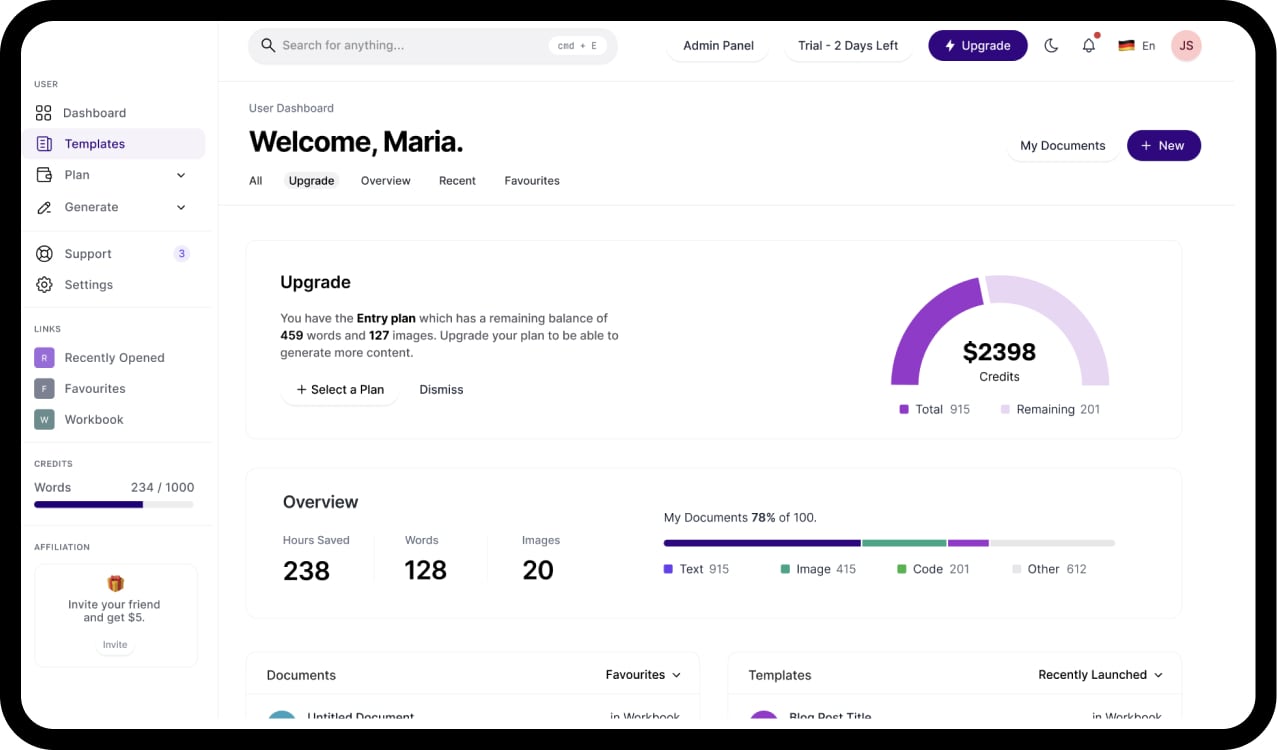 EhAgorAI Dashboard Mockup